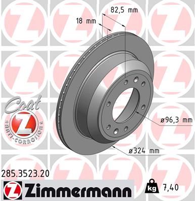Диск тормозной ZIMMERMANN 285352320