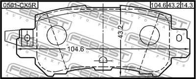 Колодки тормозные дисковые задние CTR GK1355