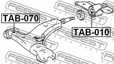 Сайлентблок рычага переднего FEBEST TAB070