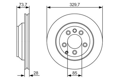 Диск тормозной задний BOSCH 0986479S20
