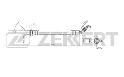 Шланг тормозной задний Zekkert BS9406