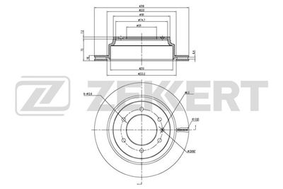 Диск тормозной задний Zekkert BS6167