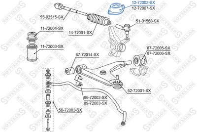 Опора амортизатора переднего STELLOX 1272002SX