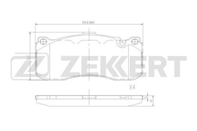 Колодки тормозные дисковые передние Zekkert BS3046