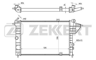 Радиатор охлаждения двигателя Zekkert MK1015