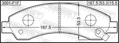 Колодки тормозные передние FEBEST 3001F1F