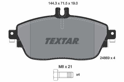 Колодки тормозные дисковые TEXTAR 2486901