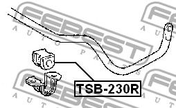 Втулка стабилизатора заднего FEBEST TSB230R