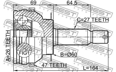 ШРУС наружный FEBEST 1210SON20A47