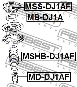 Подшипник передней опоры амортизатора FEBEST MBDJ1A