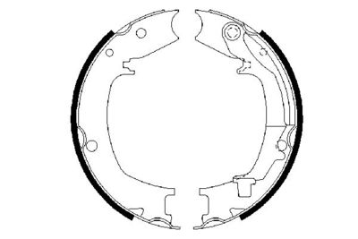 Колодки тормозные барабанные BOSCH 0986487711