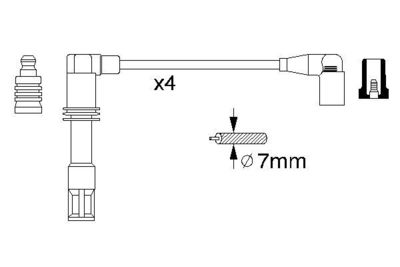Комплект проводов высоковольтных BOSCH 0986356308