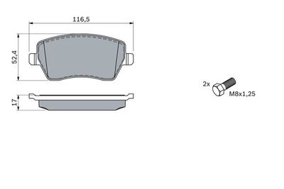 Колодки тормозные дисковые передние BOSCH 0986424795