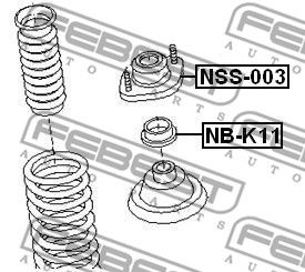 Опора амортизатора переднего FEBEST NSS003
