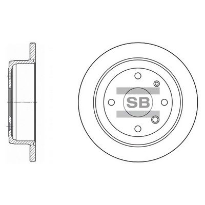 Диск тормозной задний SANGSIN SD3008