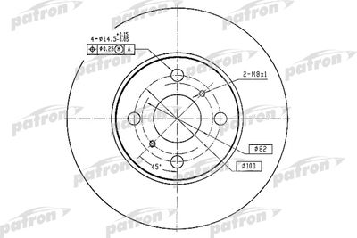 Диск тормозной передний PATRON PBD2658