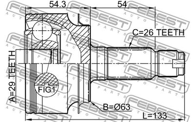 ШРУС наружный FEBEST 0310CIVIC5D