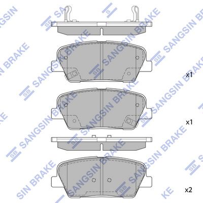 Колодки тормозные задние SANGSIN SP1247