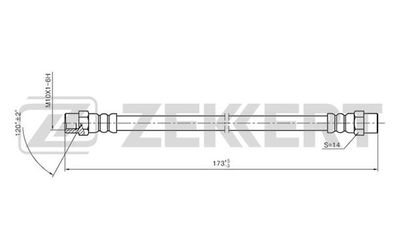 Шланг тормозной задний правый Zekkert BS9048