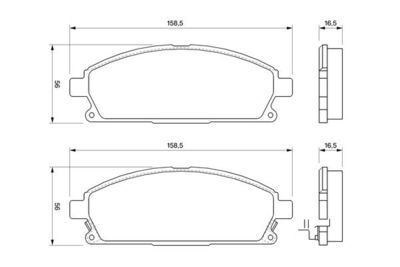 Комплект колодок для дискового тормоза BOSCH 0986424715