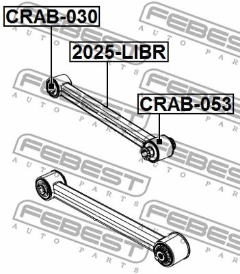 Сайлентблок задней продольной тяги FEBEST CRAB053
