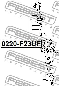 Опора шаровая переднего верхнего рычага FEBEST 0220F23UF