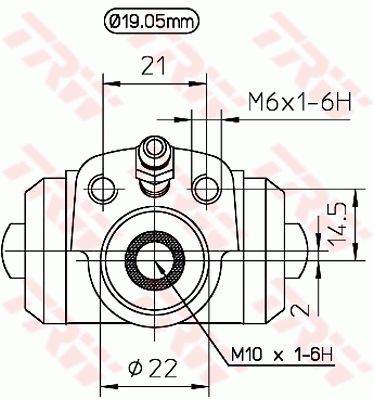 Цилиндр тормозной рабочий TRW BWD113