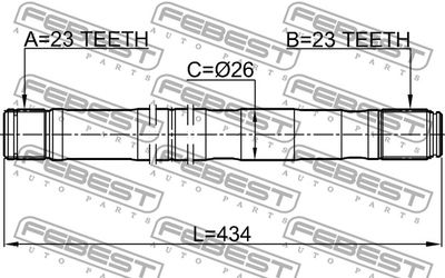 Полуось левая FEBEST 2112CMAXLH