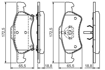 Колодки тормозные дисковые передние BOSCH 0986424765