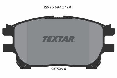 Колодки тормозные TEXTAR 2375901