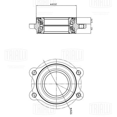 Ступица с подшипником передняя TRIALLI MR1832