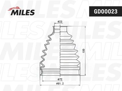 Пыльник ШРУС наружный Miles GD00023