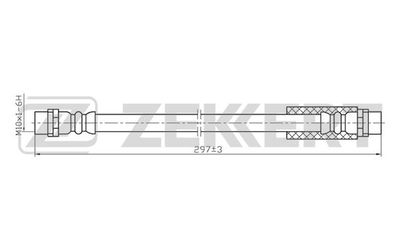 Шланг тормозной передний Zekkert BS9058
