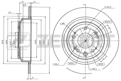 Диск тормозной задний Zekkert BS5493