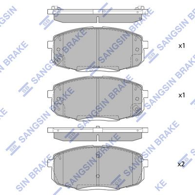 Колодки тормозные передние SANGSIN SP4098