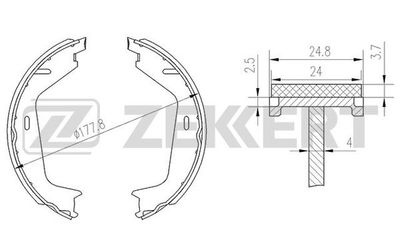 Колодки тормозные задние барабанные Zekkert BK4447