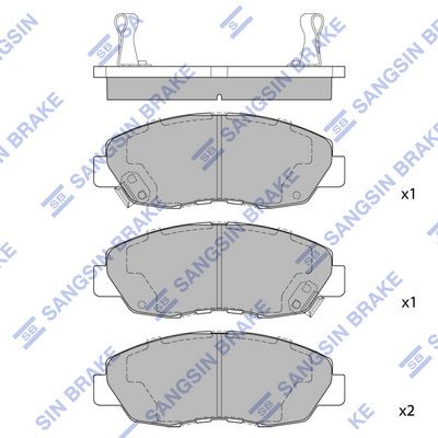 Колодки тормозные дисковые передние SANGSIN SP1109