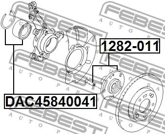 Ступица передняя FEBEST 1282011