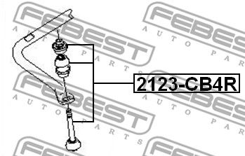 Тяга стабилизатора заднего FEBEST 2123CB4R