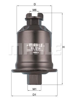 Фильтр топливный MAHLE KL514