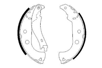 Колодки тормозные барабанные BOSCH 0986487629