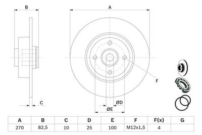 Диск тормозной BOSCH 0986479274