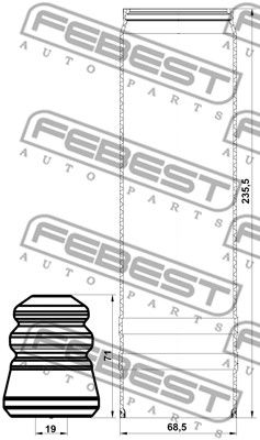 Комплект пылезащитный амортизатора FEBEST CHSHBJ300RKIT