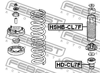 Отбойник амортизатора переднего FEBEST HDCL7F