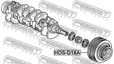 Шкив коленвала FEBEST HDSD16A