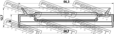 Сальник привода FEBEST 95PES40560813C