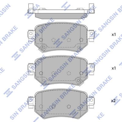 Колодки тормозные задние SANGSIN SP4070