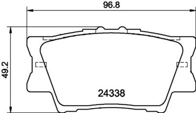 Колодки тормозные дисковые задние Nisshinbo NP1016