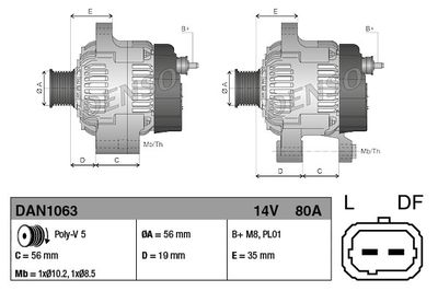 Генератор DENSO DAN1063
