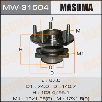 Подшипник ступицы задней Masuma MW31504